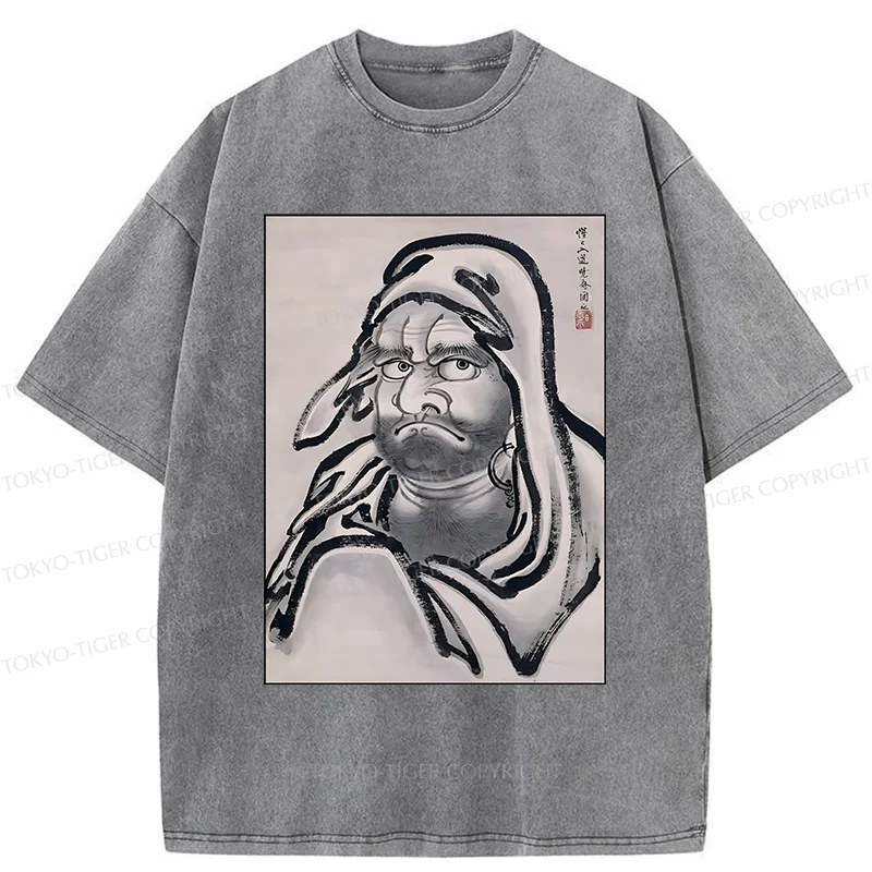Tokyo-Tiger Retro Portrait Washed T-Shirt