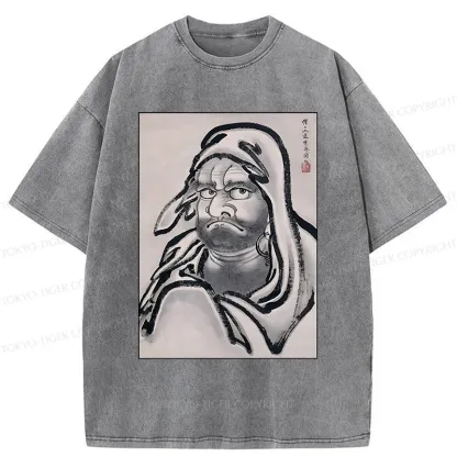 Tokyo-Tiger Retro Portrait Washed T-Shirt