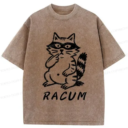 Tokyo-Tiger Cunning Raccoon Washed T-Shirt