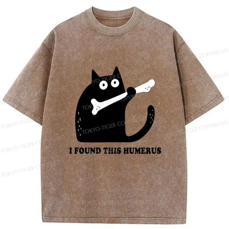 Tokyo-Tiger Cat Found This Humerus Washed T-Shirt