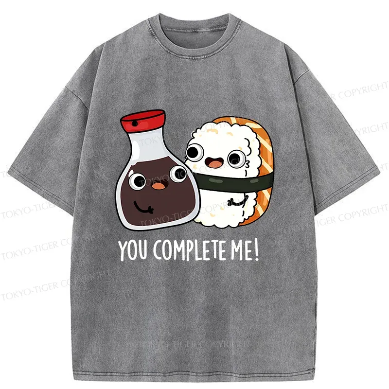 Tokyo-Tiger Soy Sauce And Sushi Washed T-Shirt