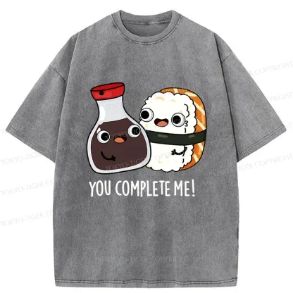 Tokyo-Tiger Soy Sauce And Sushi Washed T-Shirt