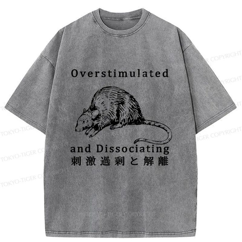 Tokyo-Tiger Stimulated Mice Washed T-Shirt Sale