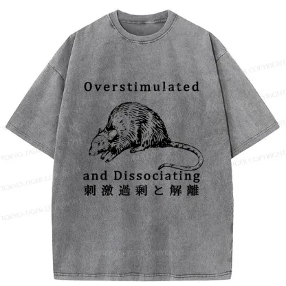 Tokyo-Tiger Stimulated Mice Washed T-Shirt