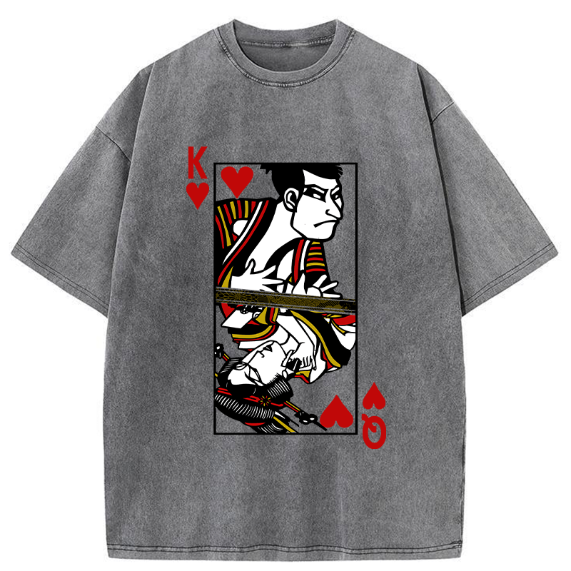 Tokyo-Tiger Japanese Poker Geisha Washed T-Shirt