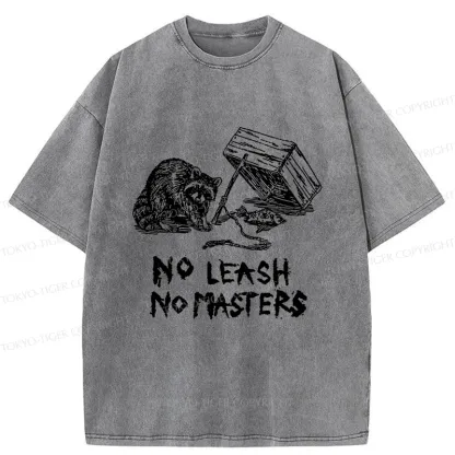 Tokyo-Tiger Raccoon Waiting For Prey Washed T-Shirt