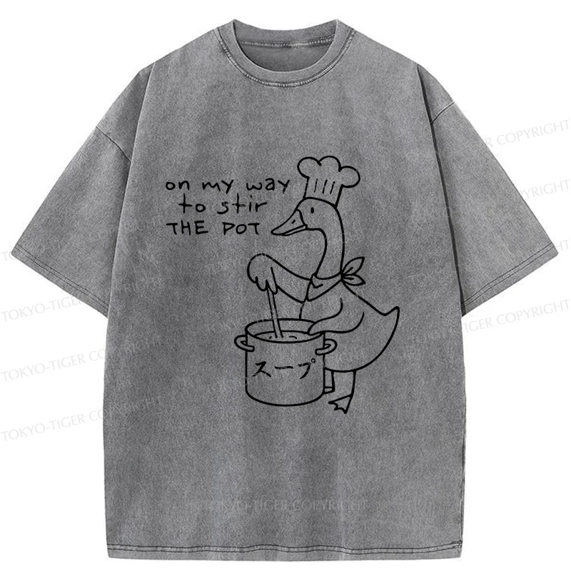 Tokyo-Tiger Goose Chef Washed T-Shirt