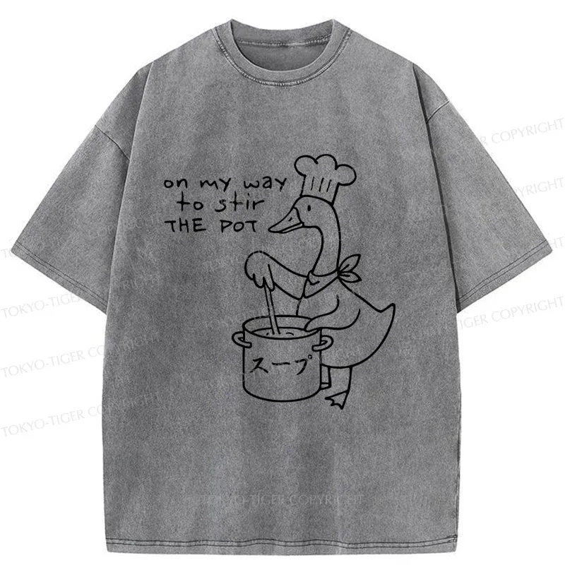 Tokyo-Tiger Goose Chef Washed T-Shirt Sale