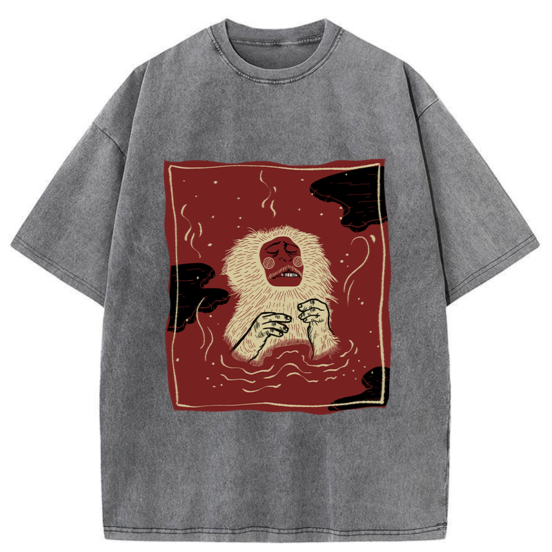 Tokyo-Tiger Japanese Macaque Washed T-Shirt