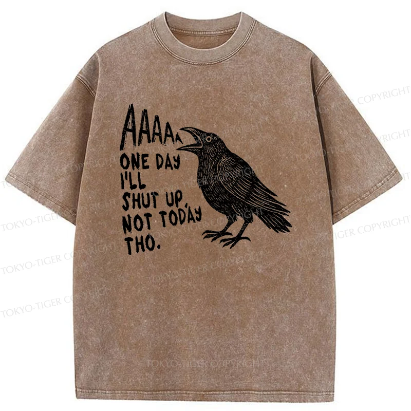 Tokyo-Tiger Funny Crow Japan Washed T-Shirt