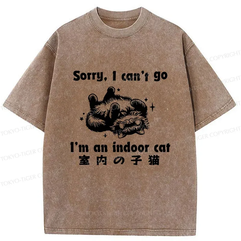 Tokyo-Tiger House Cat Washed T-Shirt