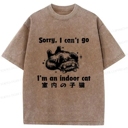 Tokyo-Tiger House Cat Washed T-Shirt