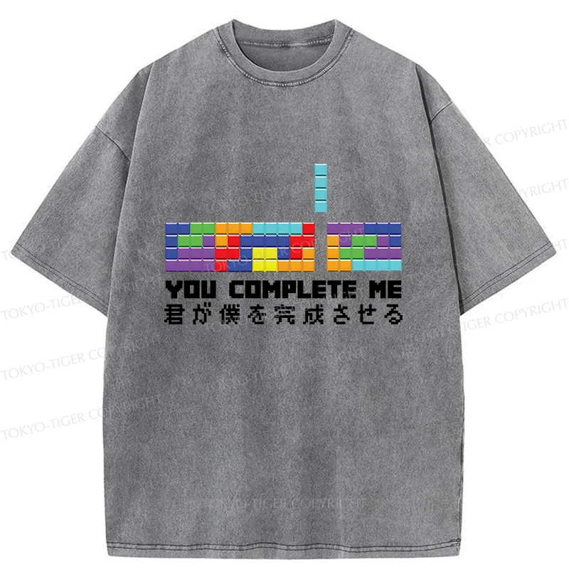 Tokyo-Tiger Lack Of Perfect Tetris Washed T-Shirt