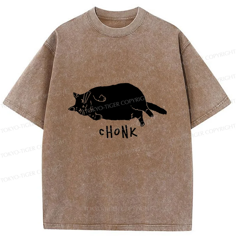 Tokyo-Tiger Chonk Cat Washed T-Shirt