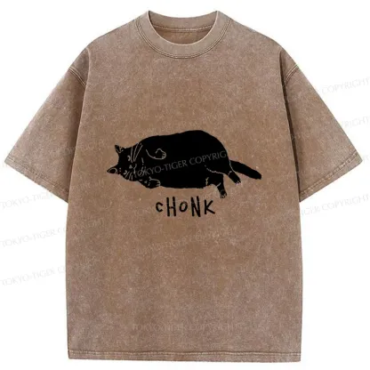 Tokyo-Tiger Chonk Cat Washed T-Shirt