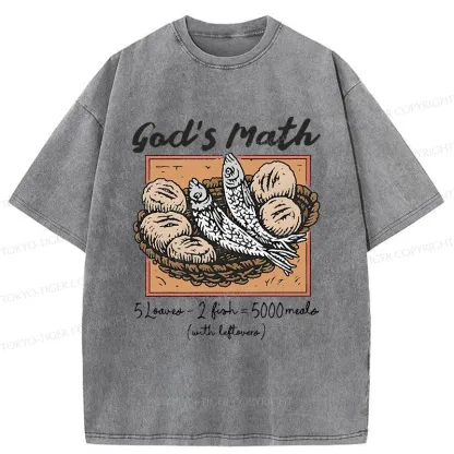 Tokyo-Tiger Five Loaves And Two Fishes Washed T-Shirt