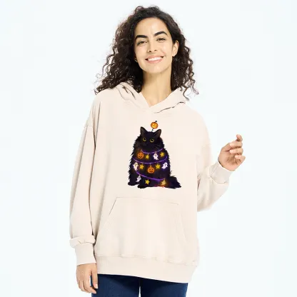 Tokyo-Tiger Halloween Cat Washed Hoodie