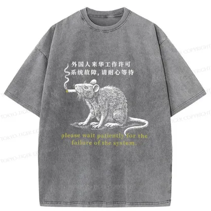 Tokyo-Tiger Travel Permit Washed T-Shirt