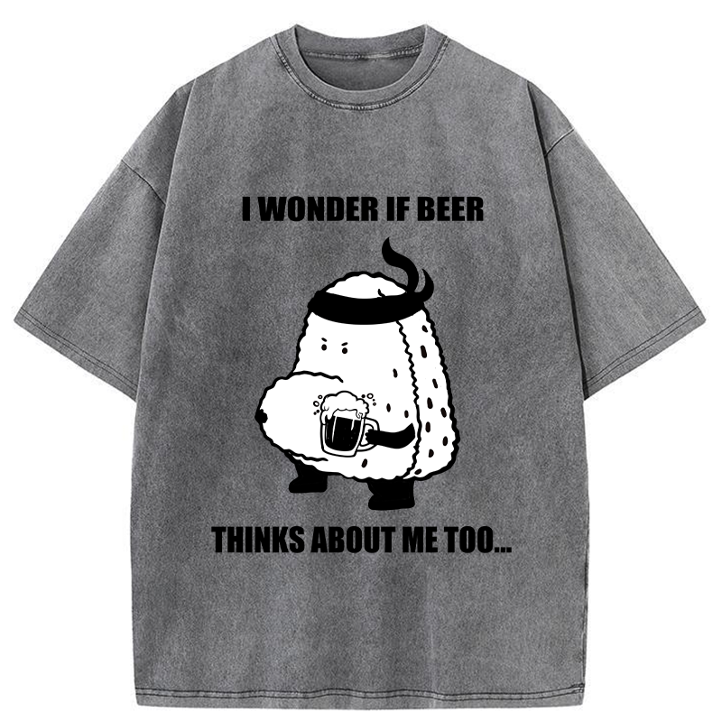 Tokyo-Tiger Onigiri With A Beer Belly Washed T-Shirt