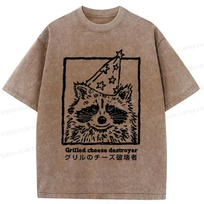 Tokyo-Tiger Cute Destroyer Washed T-Shirt