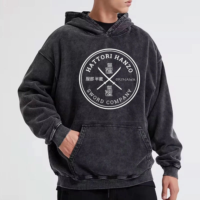Tokyo-Tiger Hattori Hanzo Sword Company Washed Hoodie Sale – tokyo