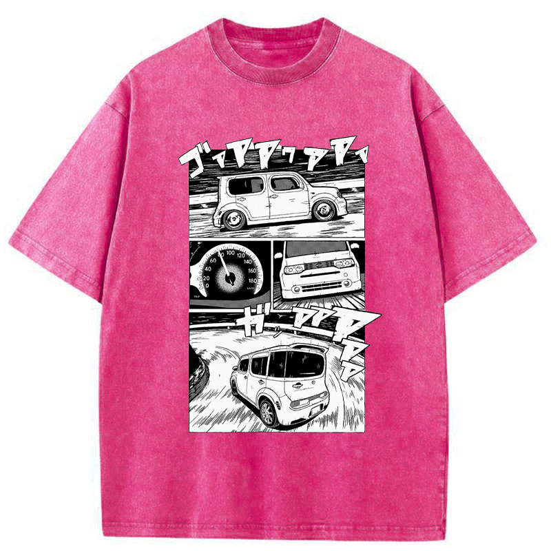Tokyo-Tiger Japanese Nissan Cube Washed T-Shirt