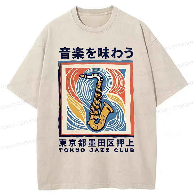 Tokyo-Tiger Tokyo Music Washed T-Shirt