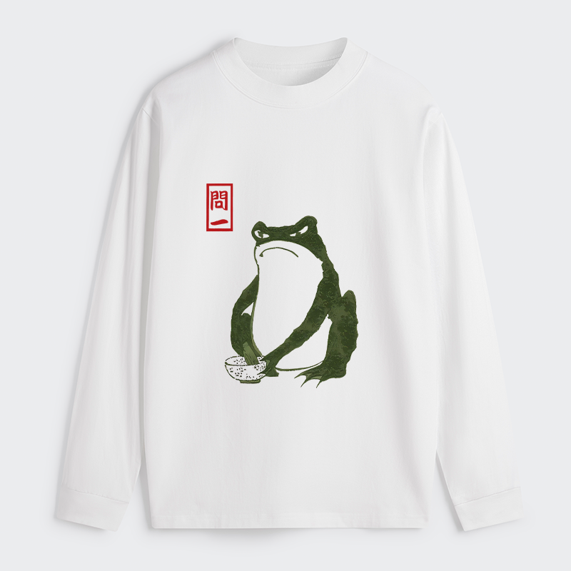 Tokyo-Tiger Woodblock Print Frog Classic Long Sleeve T-Shirt
