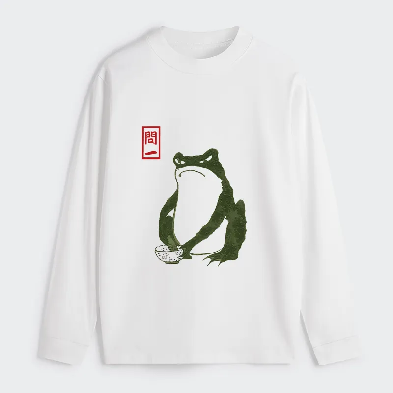Tokyo-Tiger Woodblock Print Frog Classic Long Sleeve T-Shirt