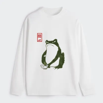Tokyo-Tiger Woodblock Print Frog Classic Long Sleeve T-Shirt