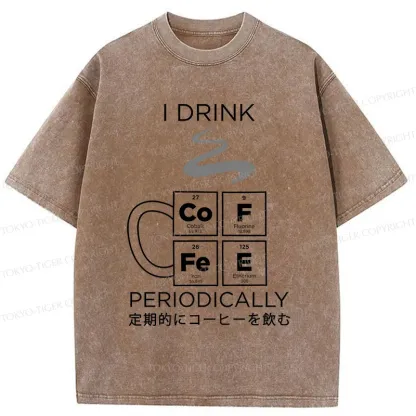 Tokyo-Tiger Coffee Elements Washed T-Shirt