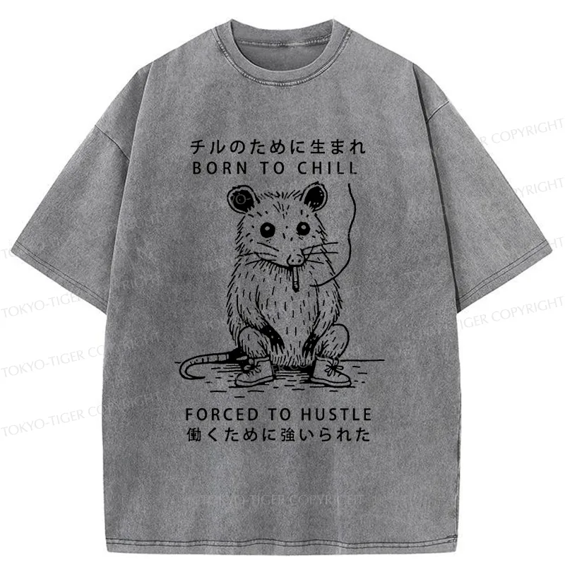 Tokyo-Tiger Busy Possum Washed T-Shirt