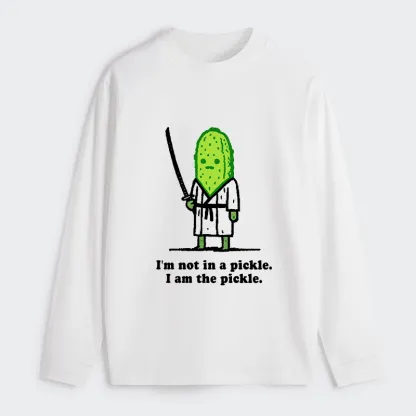 Tokyo-Tiger Funny Cucumber Samurai Classic Long Sleeve T-Shirt