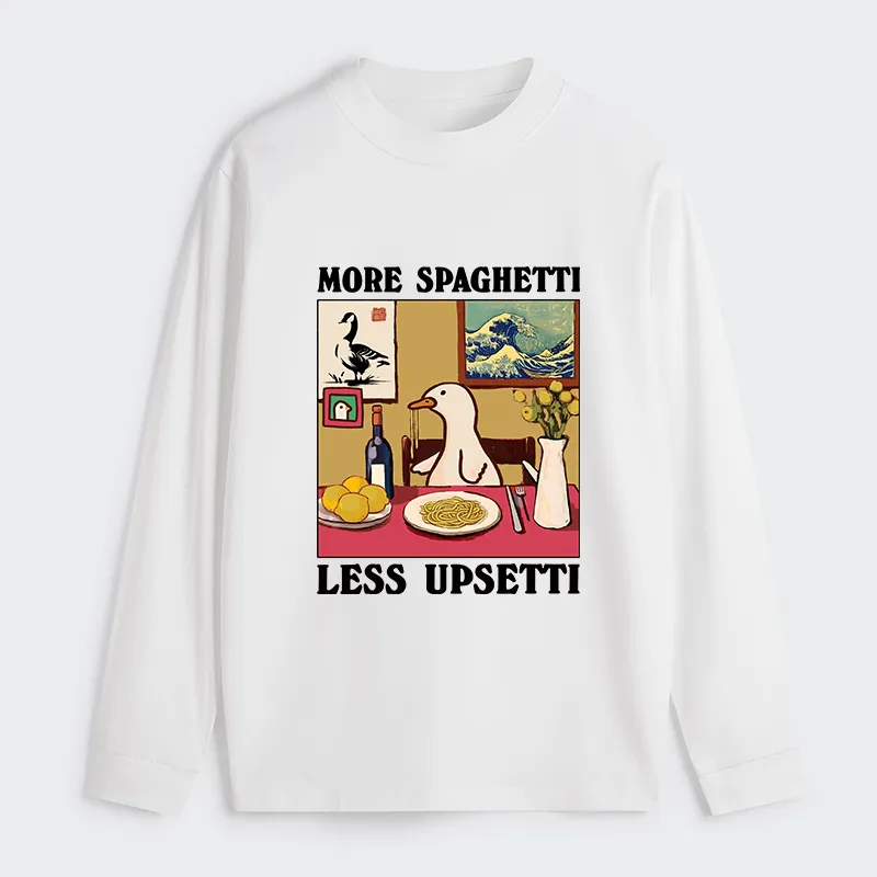 Tokyo-Tiger More Spaghetti Less Upsetti Goose Classic Long Sleeve T-Shirt Sale