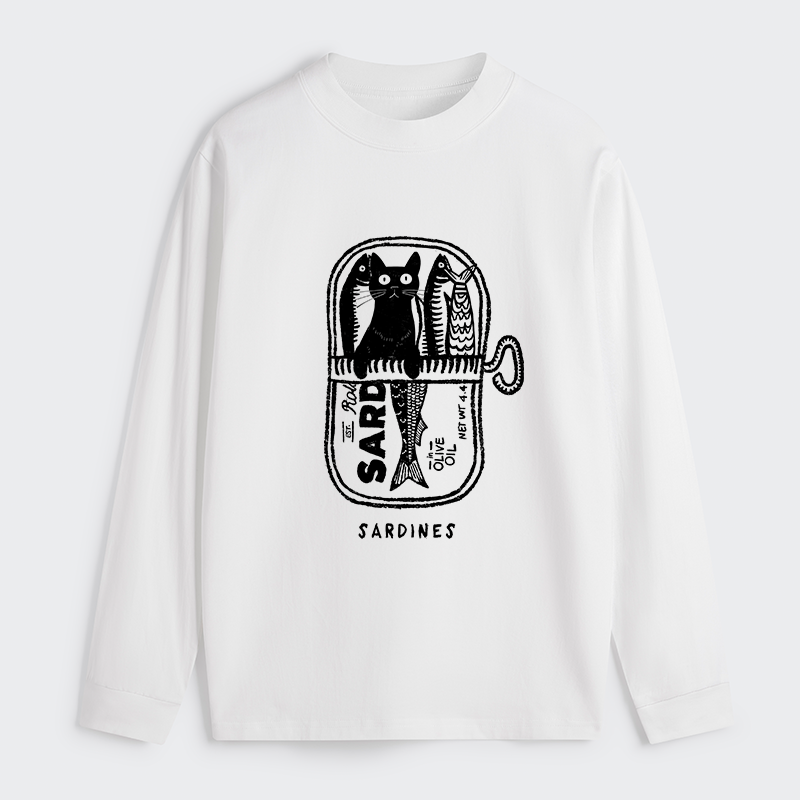 Tokyo-Tiger Cat Hiding In A Sardine Can Classic Long Sleeve T-Shirt