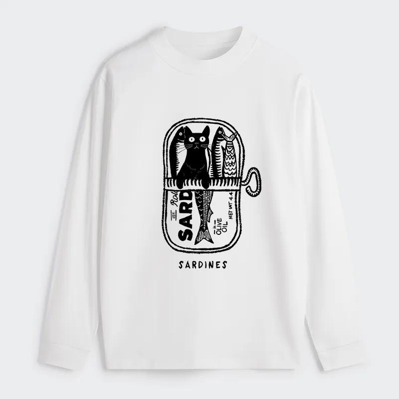 Tokyo-Tiger Cat Hiding In A Sardine Can Classic Long Sleeve T-Shirt