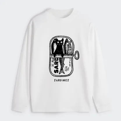 Tokyo-Tiger Cat Hiding In A Sardine Can Classic Long Sleeve T-Shirt