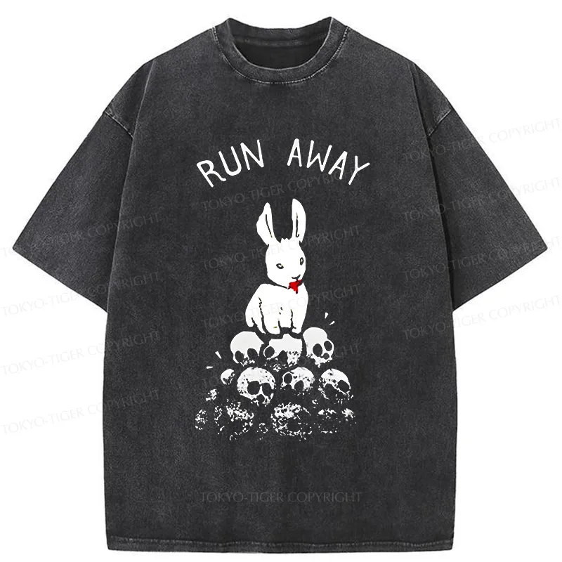 Tokyo-Tiger Man-eating Rabbit Washed T-Shirt