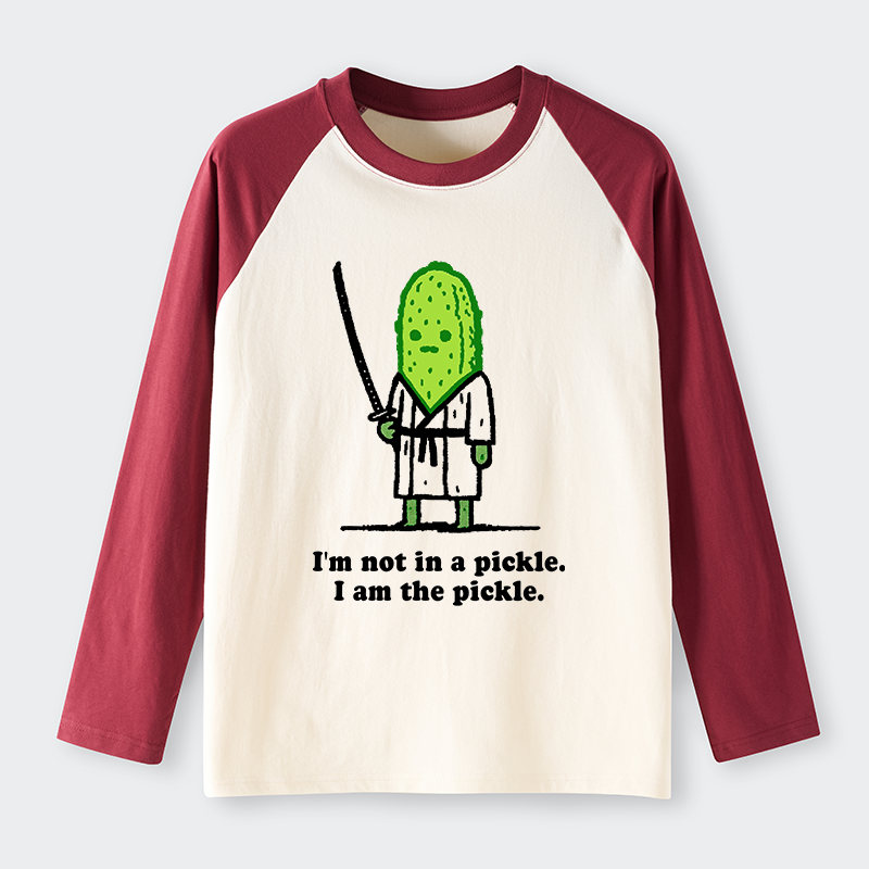 Tokyo-Tiger Funny Cucumber Samurai Raglan Long Sleeve T-shirt