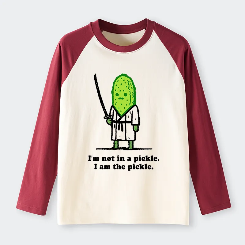 Tokyo-Tiger Funny Cucumber Samurai Raglan Long Sleeve T-shirt