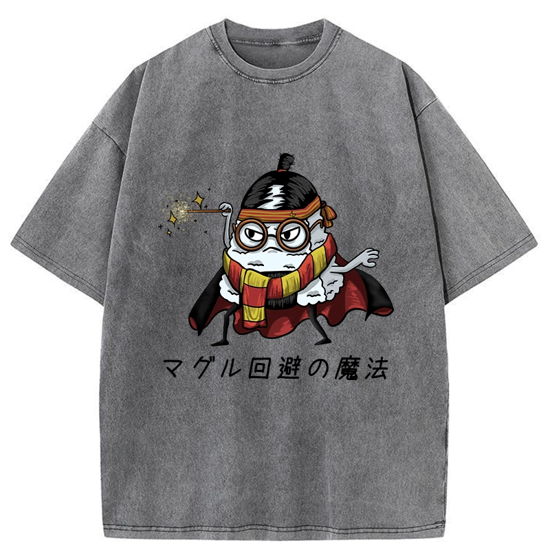 Tokyo-Tiger Japanese Magic Onigiri Washed T-Shirt