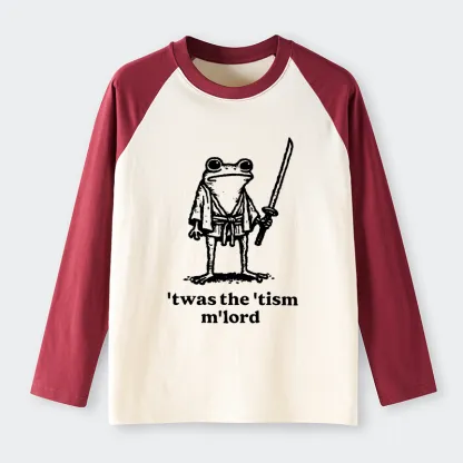 Tokyo-Tiger Focused Samurai Frog Raglan Long Sleeve T-shirt