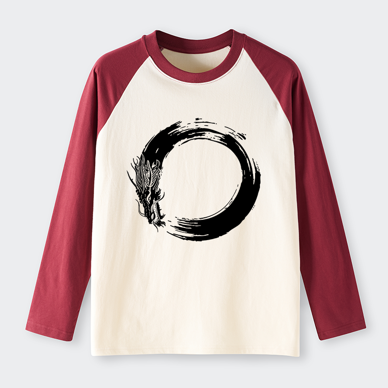 Tokyo-Tiger Dragon's Circle Raglan Long Sleeve T-shirt