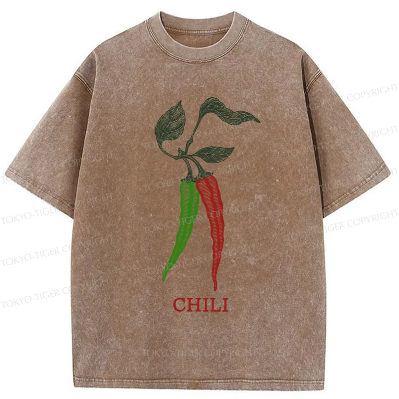 Tokyo-Tiger Red Pepper Washed T-Shirt