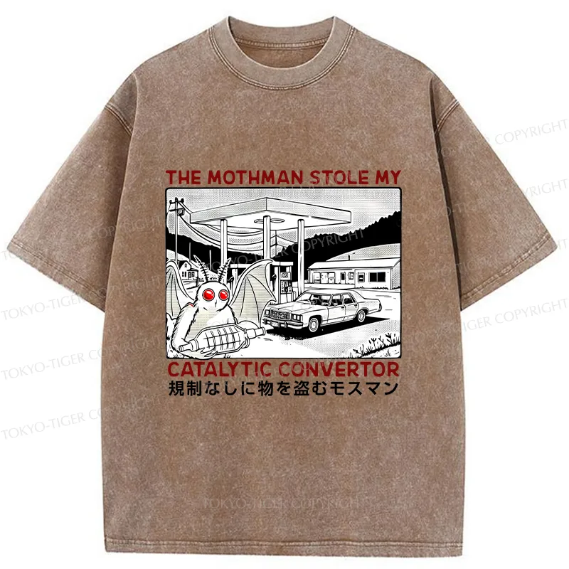 Tokyo-Tiger Mothman Is Stealing Washed T-Shirt