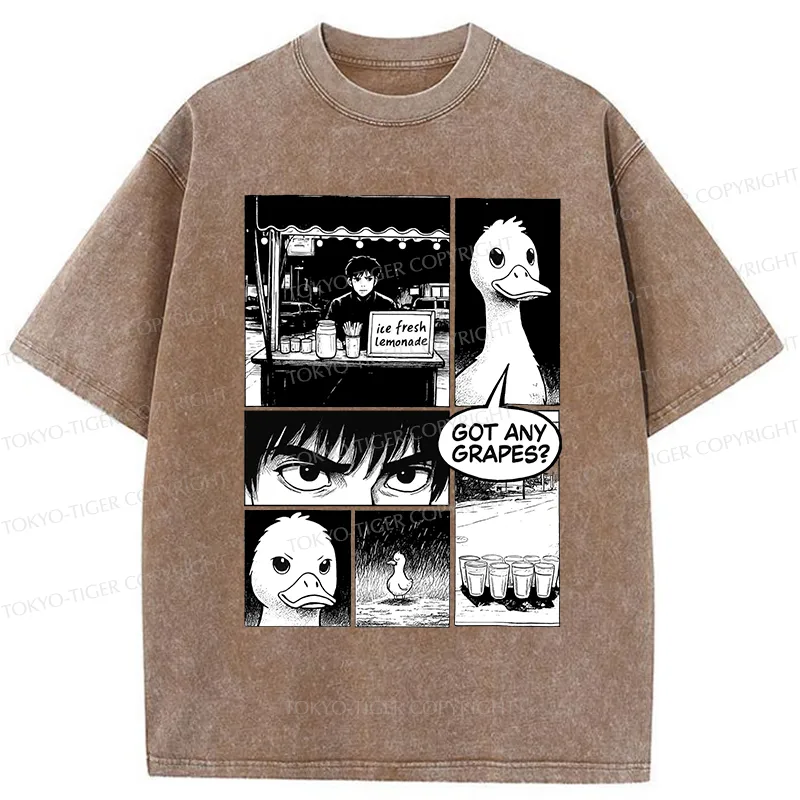 Tokyo-Tiger Duck And Lemonade Washed T-Shirt