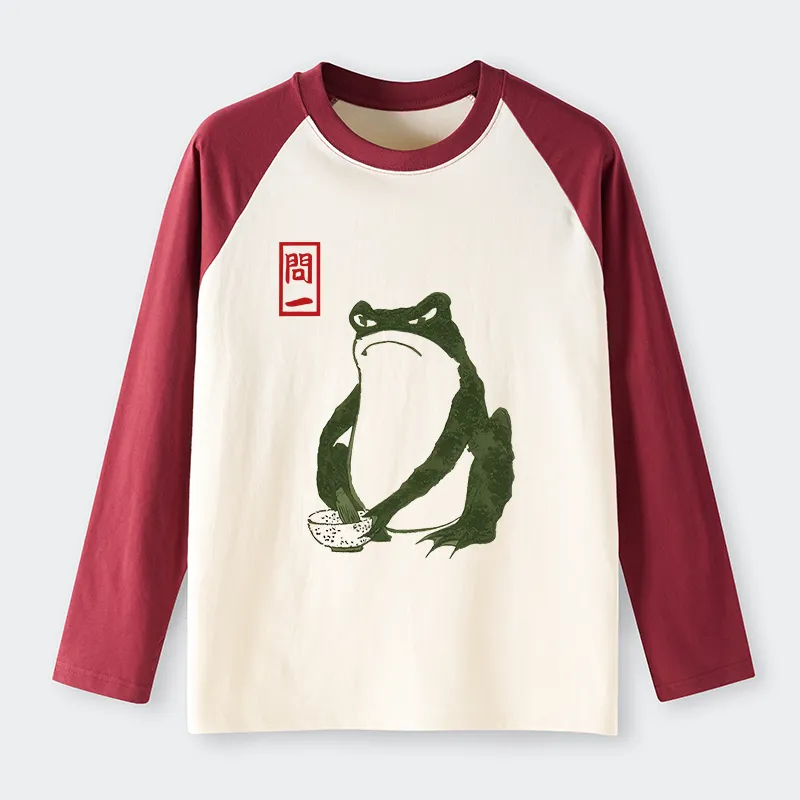 Tokyo-Tiger Hokkaido Wave Japan Raglan Long Sleeve T-shirt