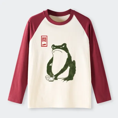 Tokyo-Tiger Hokkaido Wave Japan Raglan Long Sleeve T-shirt