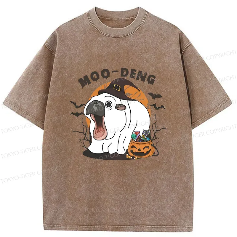 Tokyo-Tiger Halloween Moo Deng Washed T-Shirt