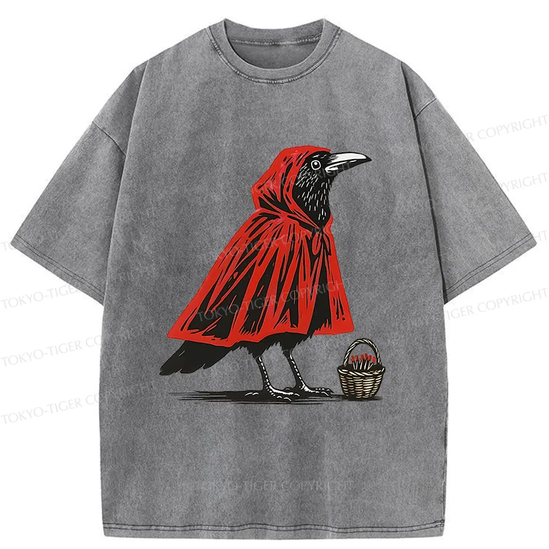 Tokyo-Tiger Crow Selling Matches Washed T-Shirt